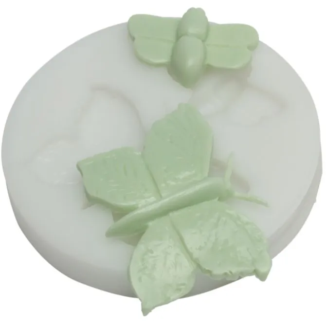 Silikomart Sugarflex decoratiemal vlinders ø 7,2 cm silicone wit
