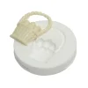 Silikomart Sugarflex paasmandje mal ø 7,5 cm silicone wit 2 delig