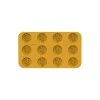 Silikomart Verza 12 decoratie cirkel blad silicone geel