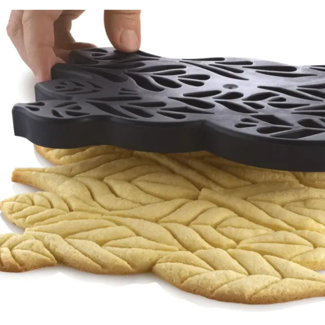 Silikomart Voila Cookie leaves uitsteker kunststof zwart