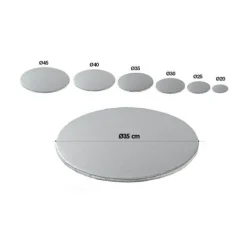 Silikomart Wonder Cakes platte dikke taartbodem ø 35 cm zilverkleurig