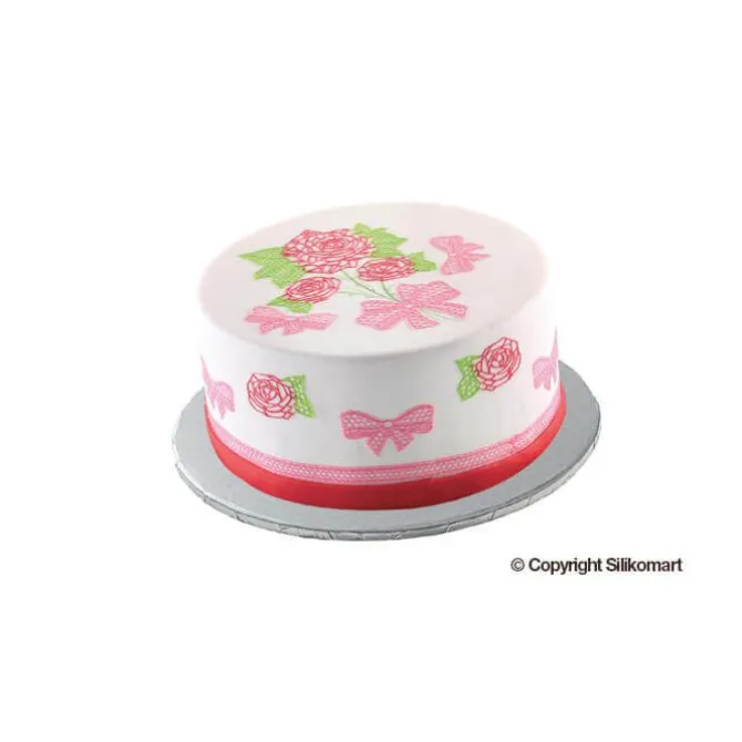 Silikomart Wonder Cakes platte dikke taartbodem ø 35 cm zilverkleurig