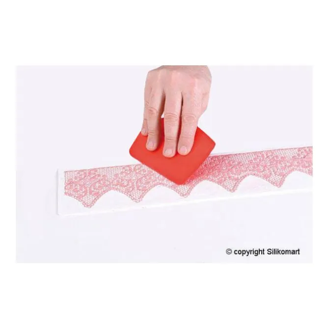 Silikomart Wonder Cakes Tricot Decor Baroc decoratiemat smal 40 cm silicone wit