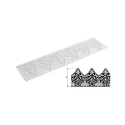 Silikomart Wonder Cakes Tricot Decor Baroc decoratiemat smal 40 cm silicone wit