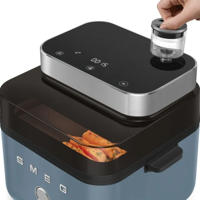 SMEG 50's style airfryer Storm Blue