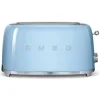 Smeg 50's style broodrooster lang 2 sleuven staal pastelblauw
