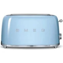 Smeg 50's style broodrooster lang 2 sleuven staal pastelblauw