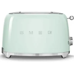 Smeg 50's style broodrooster lang 2 sleuven staal watergroen