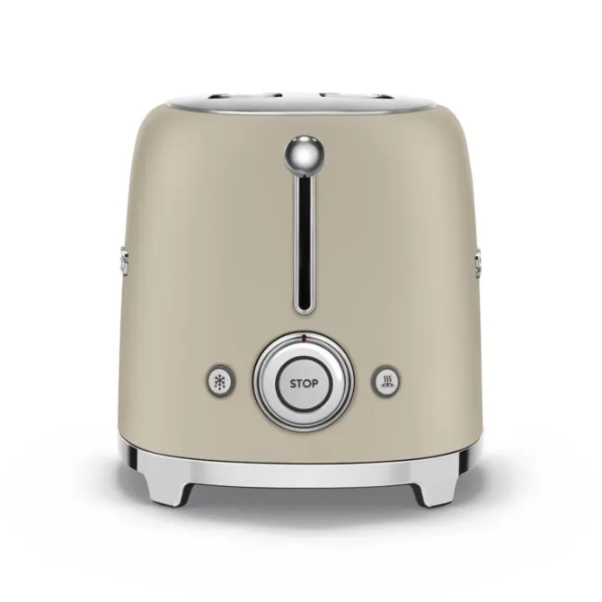 SMEG 50's style broodrooster 2 sleuven staal Moonlight