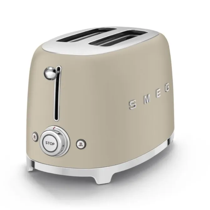 SMEG 50's style broodrooster 2 sleuven staal Moonlight