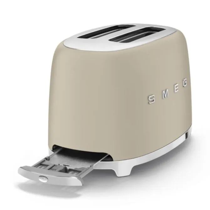 SMEG 50's style broodrooster 2 sleuven staal Moonlight