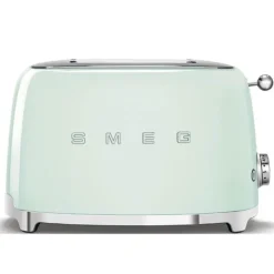 Smeg 50's style broodrooster 2 sleuven staal crème