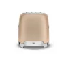 SMEG 50's style broodrooster 2 sleuven staal mat champagne