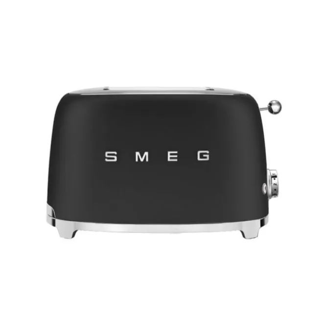 Smeg 50's style broodrooster 2 sleuven staal mat zwart