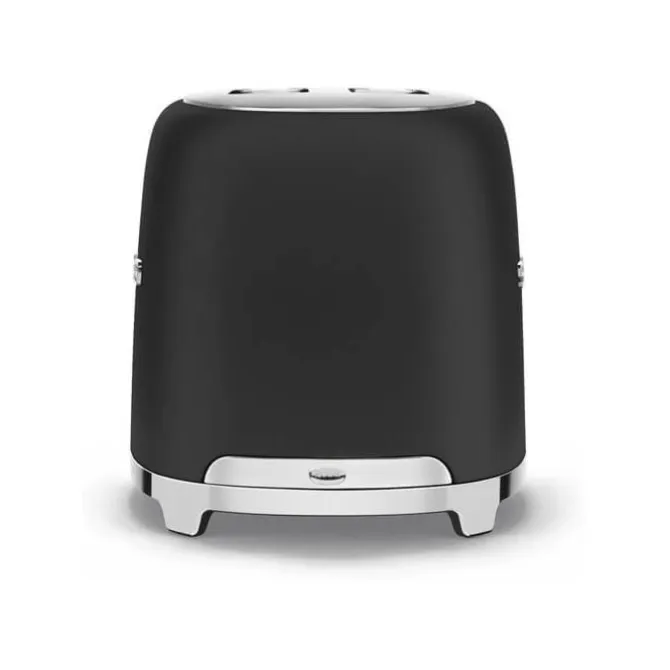 Smeg 50's style broodrooster 2 sleuven staal mat zwart