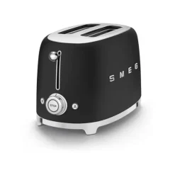 Smeg 50's style broodrooster 2 sleuven staal mat zwart