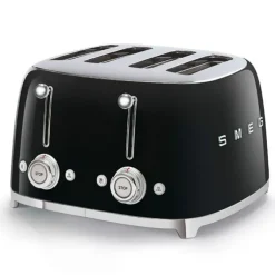 Smeg 50's style broodrooster 4 sleuven staal zwart