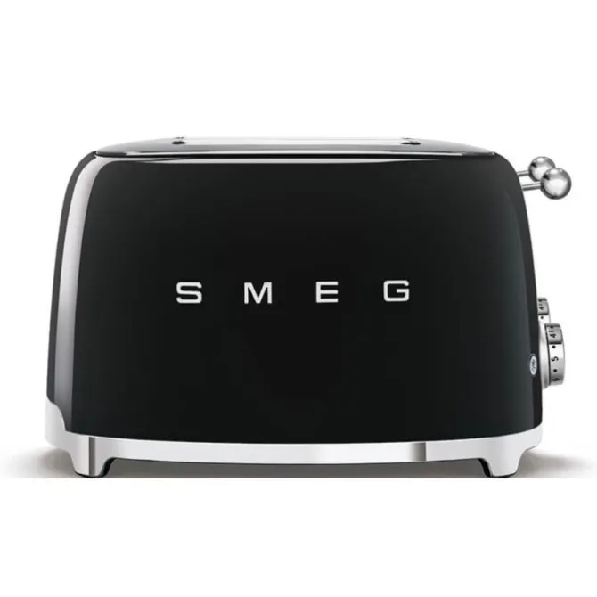 Smeg 50's style broodrooster 4 sleuven staal zwart