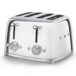 Smeg 50's style broodrooster 4 sleuven staal chroom