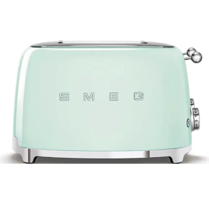 Smeg 50's style broodrooster 4 sleuven staal watergroen
