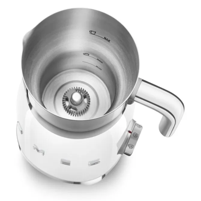 Smeg 50's style elektrische melkopschuimer 600 ml wit