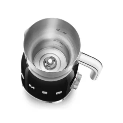 Smeg 50's style elektrische melkopschuimer 600 ml zwart