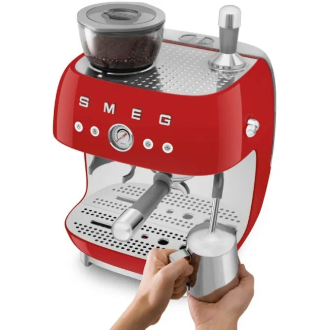 Smeg 50's style handmatige espressomachine 2,4 liter rood