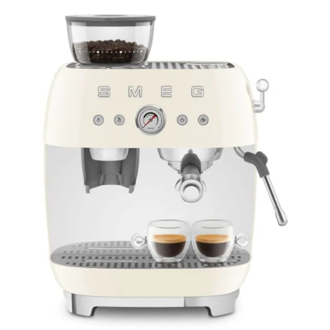 Smeg 50's style handmatige espressomachine 2,4 liter crème
