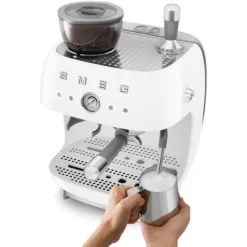 Smeg 50's style handmatige espressomachine 2,4 liter wit