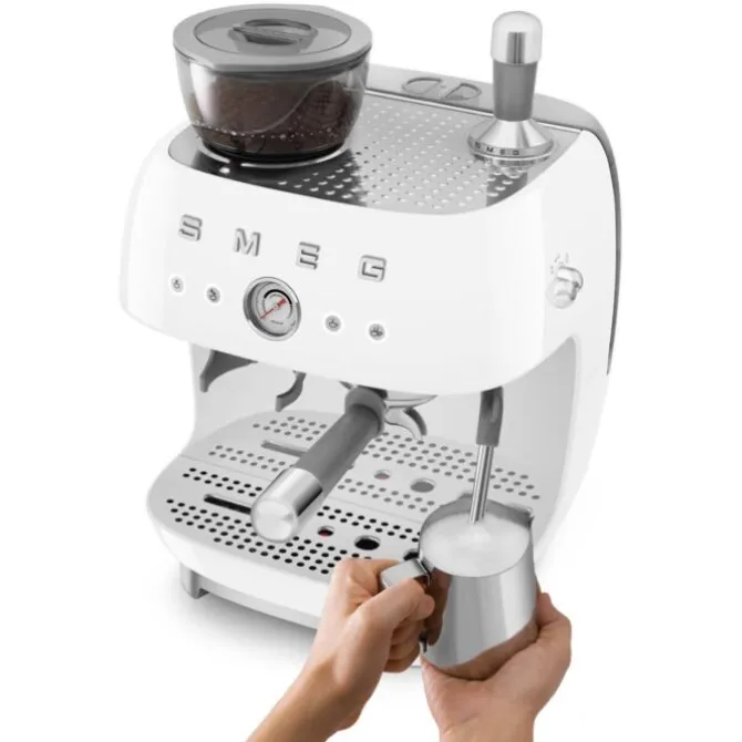 Smeg 50's style handmatige espressomachine 2,4 liter wit