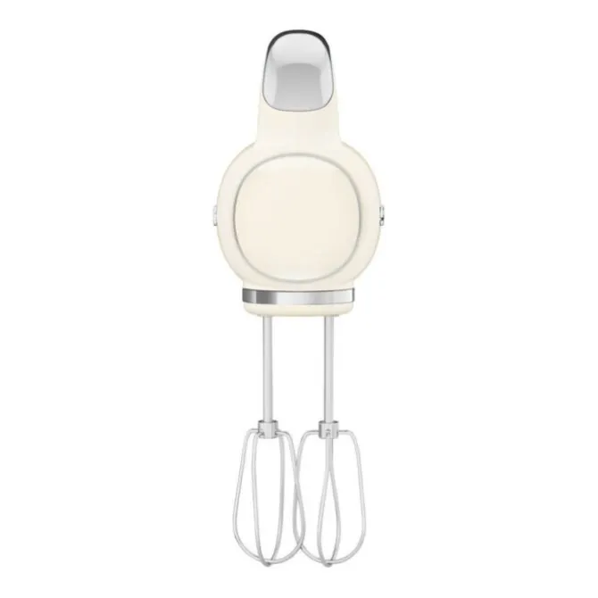 Smeg 50's style handmixer staal crème