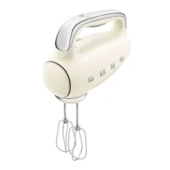 Smeg 50's style handmixer staal crème