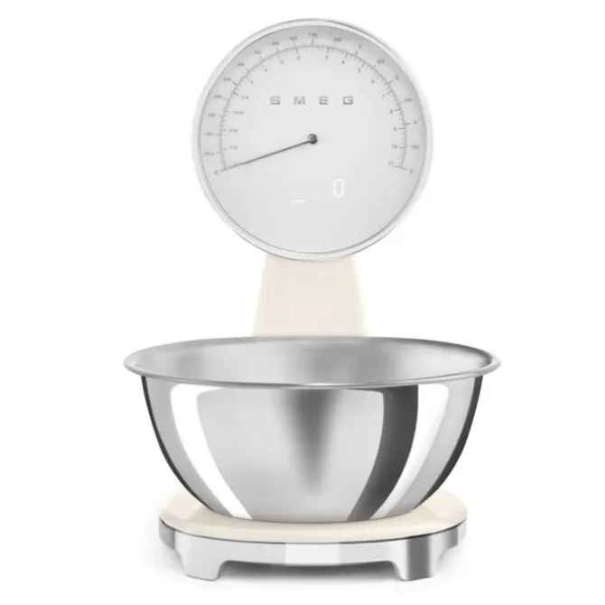 SMEG 50's style KSF01 digitale en analoge weegschaal 5 kg wit