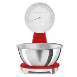 SMEG 50's style KSF01 digitale en analoge weegschaal 5 kg rood