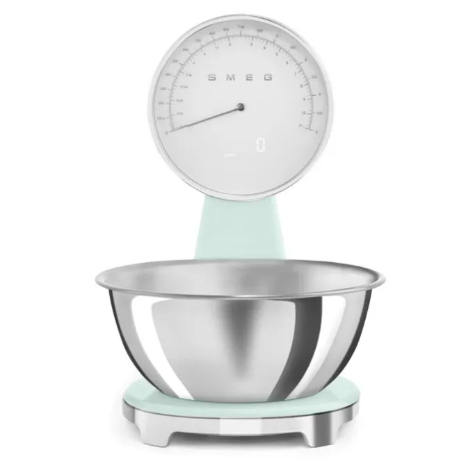SMEG 50's style KSF01 digitale en analoge weegschaal 5 kg watergroen