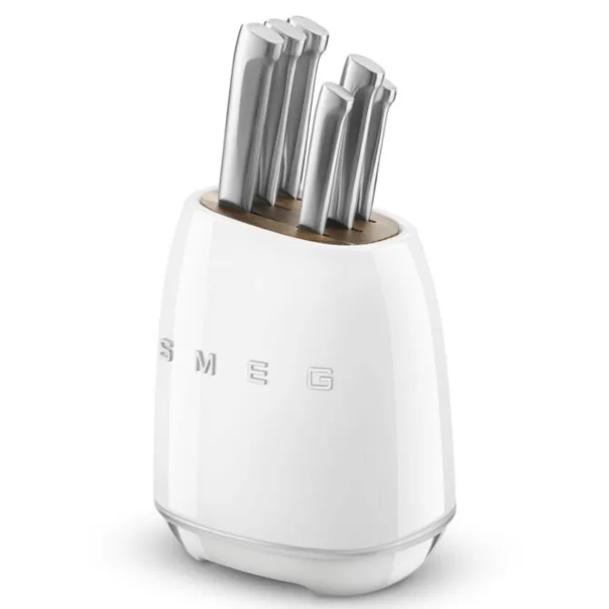 SMEG 50's style messenblok incl. 6 messen wit