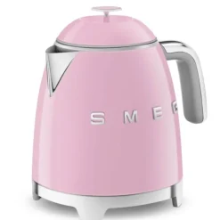 Smeg 50's style mini waterkoker 800 ml staal roze