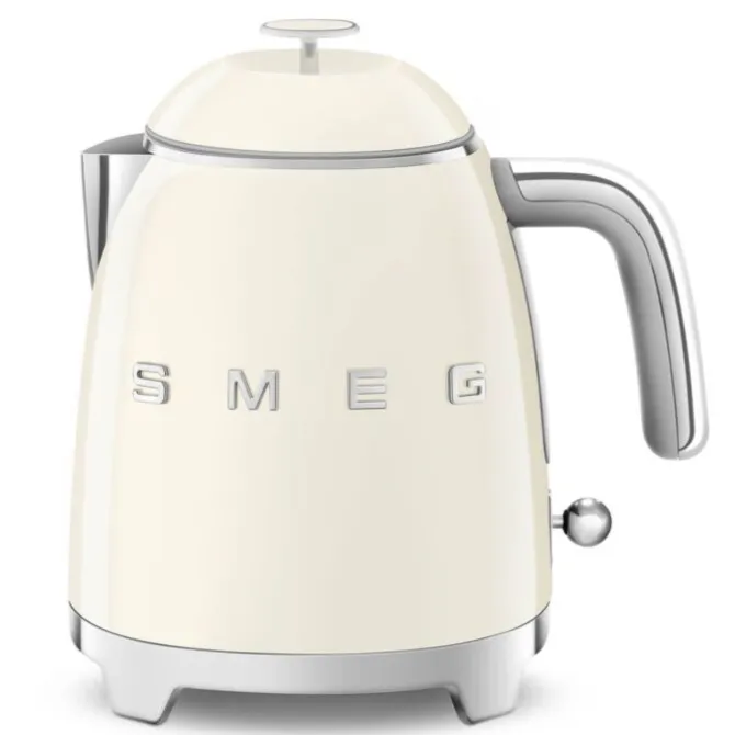 Smeg 50's style mini waterkoker 800 ml staal crème