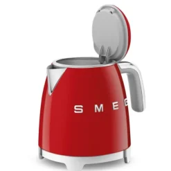 Smeg 50's style mini waterkoker 800 ml staal rood