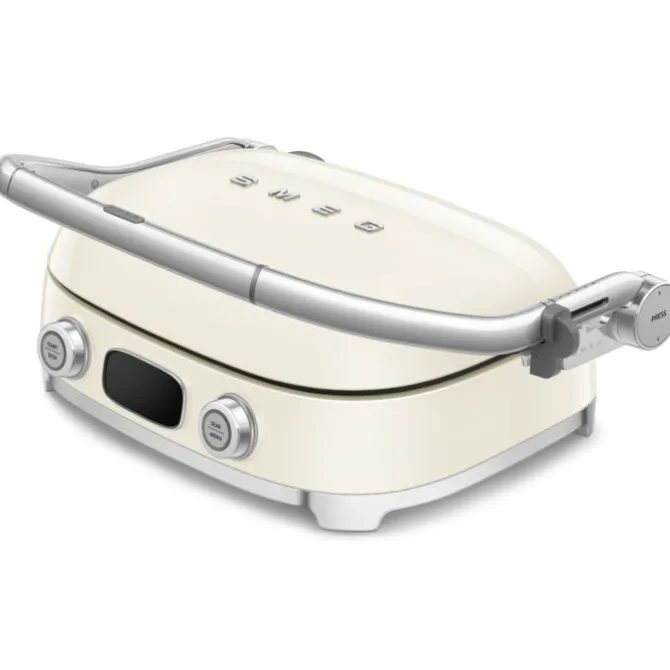 SMEG 50's style Multi-use contactgrill glanzend créme