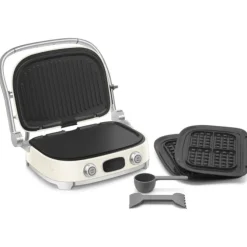 SMEG 50's style Multi-use contactgrill glanzend créme