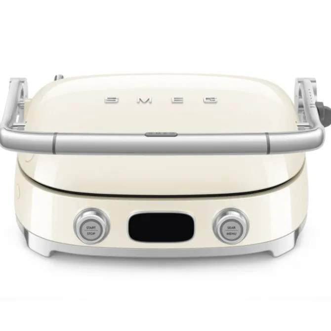 SMEG 50's style Multi-use contactgrill glanzend créme