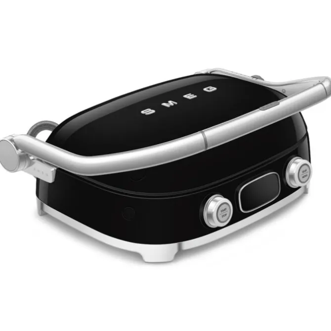 SMEG 50's style Multi-use contactgrill glanzend zwart