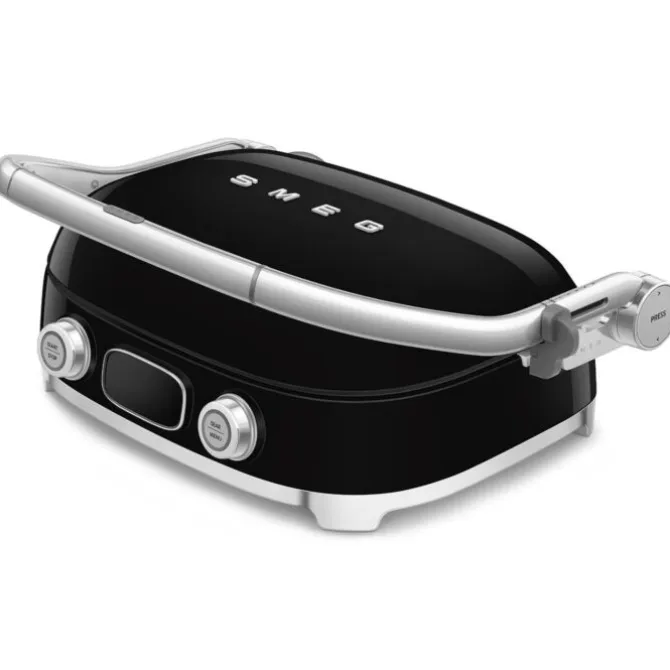 SMEG 50's style Multi-use contactgrill glanzend zwart