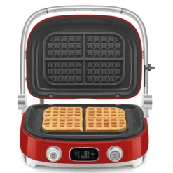 SMEG 50's style Multi-use contactgrill glanzend rood