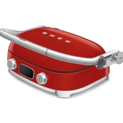 SMEG 50's style Multi-use contactgrill glanzend rood