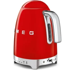 Smeg 50's style waterkoker met temperatuurcontrole 1,7 liter rvs rood