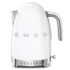 Smeg 50's style waterkoker met temperatuurcontrole 1,7 liter rvs wit
