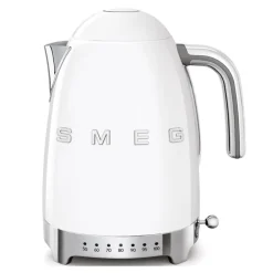 Smeg 50's style waterkoker met temperatuurcontrole 1,7 liter rvs wit