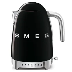 Smeg 50's style waterkoker met temperatuurcontrole 1,7 liter rvs zwart